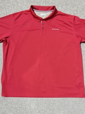 Columbia Men’s Red Omni-Wick Polo Shirt Short Sleeve Size 4X Big & Tall Golf
